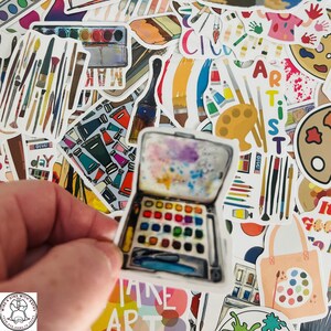 Art Stickers, Painting Stickers Random Sticker Packs 10/20/50 Pieces, NO REPEATS, Waterproof, Fade Resistant, Free Shipping image 4