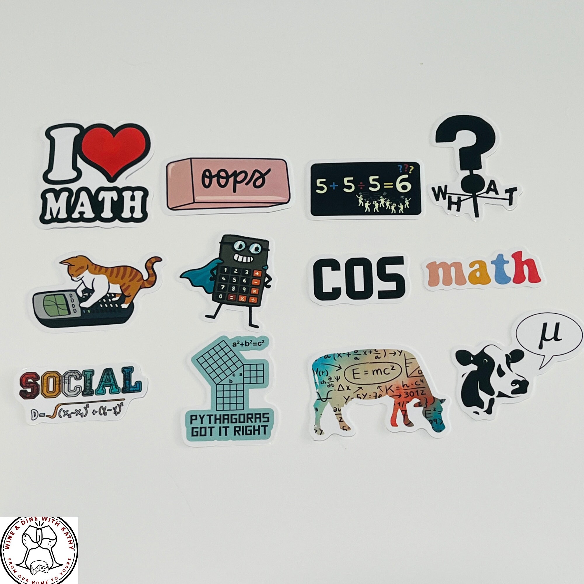 Math Stickers, Math Teacher Stickers, Einstein, Random Sticker Packs 10 ...
