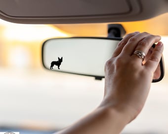 Boston Terrier Decal, Dog Decal, Rearview Mirror Decal, Mini Decal, Easter Egg, Indoor/Outdoor Vinyl, Many Colors, FREE SHIPPING