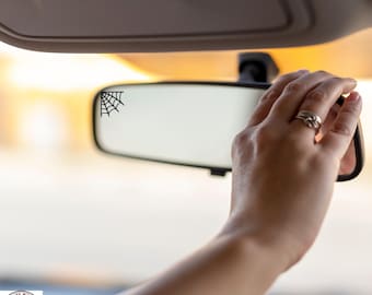 Spider Web Mini Decal, Waterproof Vinyl, Car Mirror Decor, Easter Egg