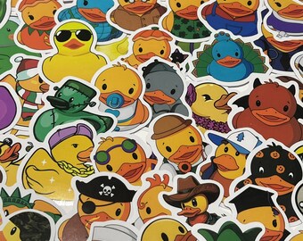 Duck Stickers: Waterproof Vinyl Sticker Pack, No Repeats