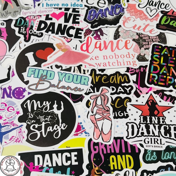 Dancer Stickers, Dancing Stickers, Love Dance, Random Sticker Packs 10/20/50 Pieces, NO REPEATS, Waterproof, Fade Resistant, Free Shipping