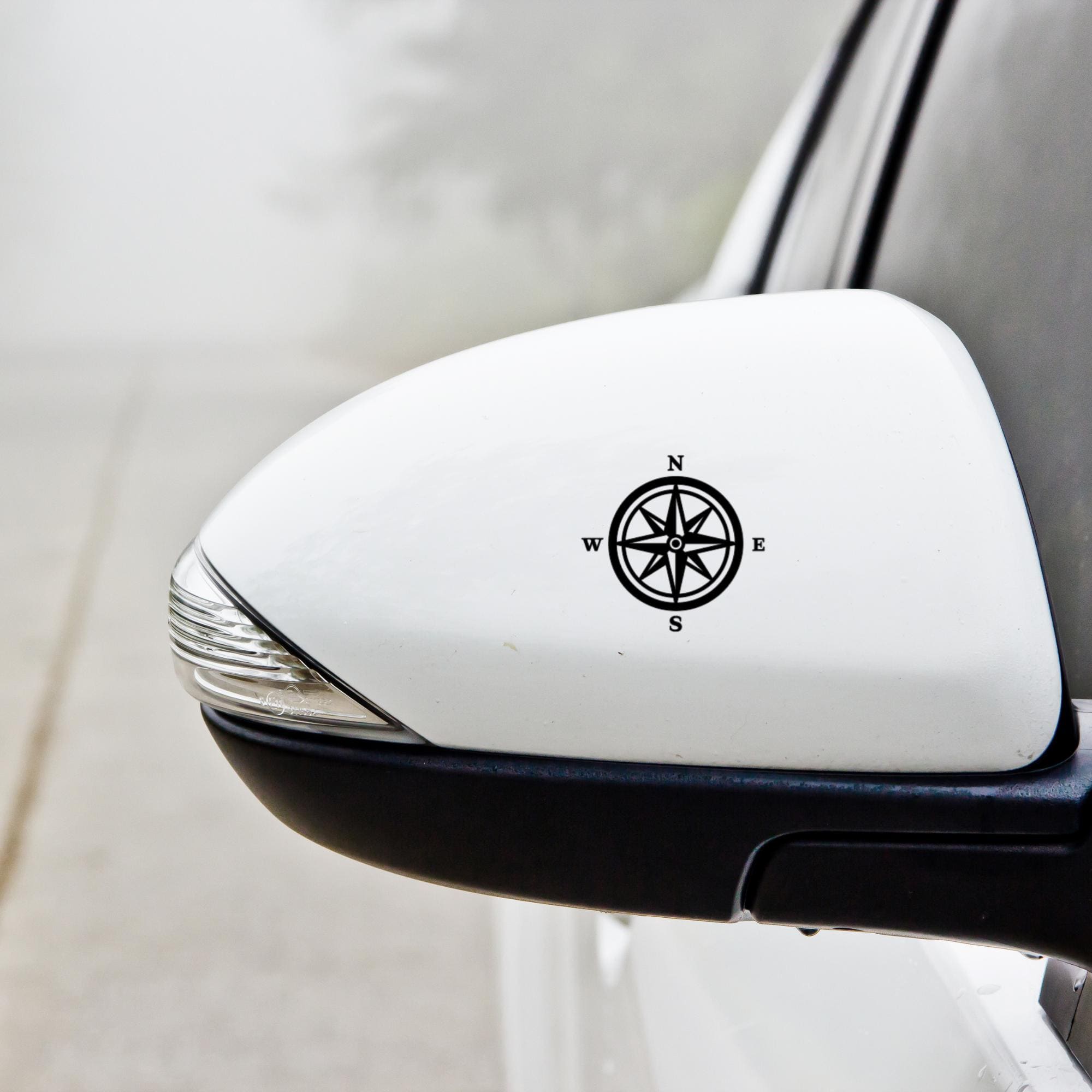 Compass Mini Decal, Navigation Decal, Rearview Mirror Decal, Mini Decal ...