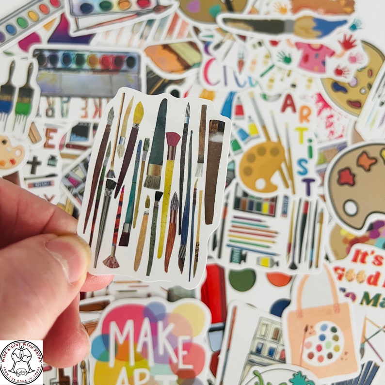 Art Stickers, Painting Stickers Random Sticker Packs 10/20/50 Pieces, NO REPEATS, Waterproof, Fade Resistant, Free Shipping image 3