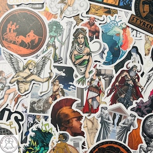 Greek Mythology Stickers, Greek Gods Stickers,  Random Sticker Packs 10/20/50 Pieces, NO REPEATS, Waterproof, Fade Resistant, Free Shipping
