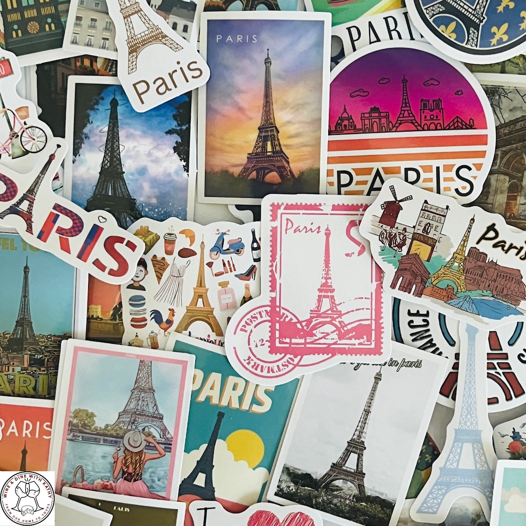Paris Stickers, Paris France Stickers, Random Sticker Packs 10/20/50 ...