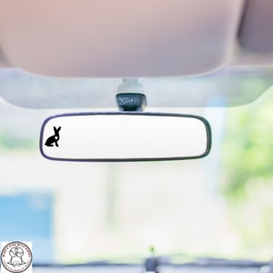 Bunny Mini Decal, Rabbit Mini Decal,  Rearview Mirror Decal, Mini Decal, Easter Egg, Indoor/Outdoor Vinyl, Many Colors, FREE SHIPPING