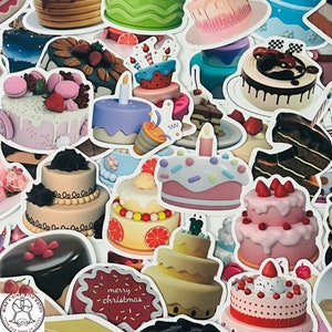 Cake Stickers, Baking, Dessert, Sweets, Random Sticker Packs 10/20/50 Pieces, NO REPEATS, Waterproof, Fade Resistant, Free Shipping