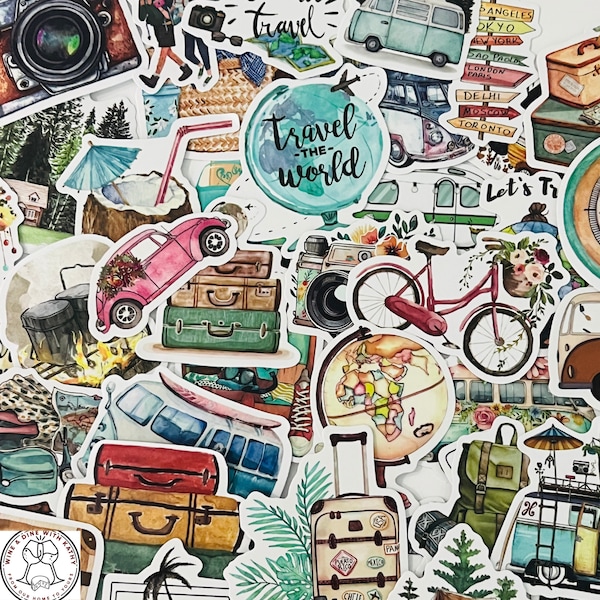 Retro Travel Stickers, Travel Stickers, Trips, Random Sticker Packs 10/20/50 Pieces, NO REPEATS, Waterproof, Fade Resistant, Free Shipping