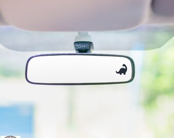 Dinosaur Mini Decal, Long Neck Dinosaur, Rearview Mirror Decal, Mini Decal, Easter Egg, Indoor/Outdoor Vinyl, Many Colors, FREE SHIPPING