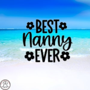 Best Nanny Ever Decal, Nanny Decal, Car Decal, Wall Decal, Indoor/Outdoor, Waterproof, Vinyl, Many Colors & Sizes, FREE SHIPPING