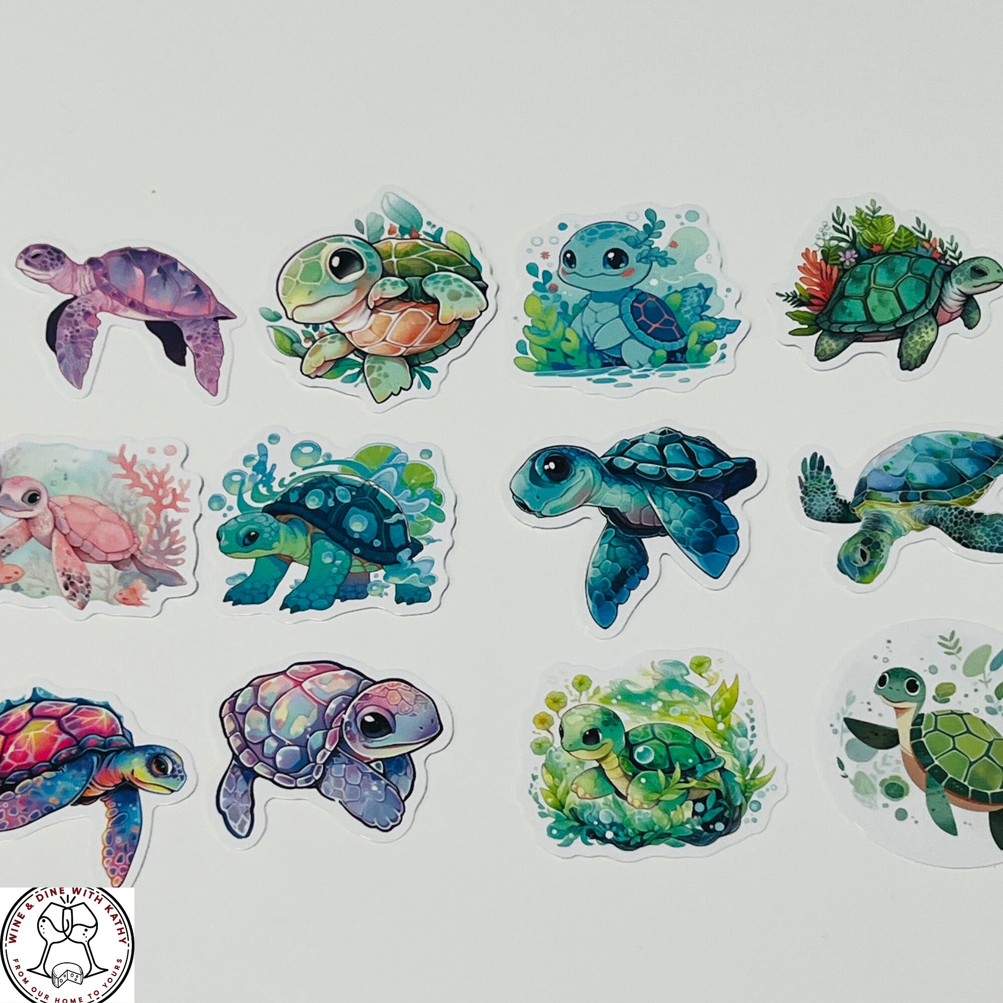Turtlef Stickers Sea Turtle Stickers, Cute Turtle Stickers, Random Sticker Packs 10/20 ...