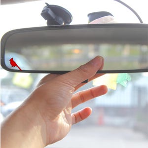 Cardinal Mini Decal, Red Cardinal,  Rearview Mirror Decal, Mini Decal, Easter Egg, Indoor/Outdoor Vinyl, Many Colors, FREE SHIPPING