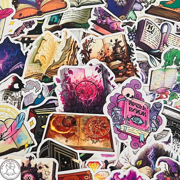 Book Of Shadows Stickers, Book Of Spells, Random Sticker Packs 10/20/50 Pieces, NO REPEATS, Waterproof, Fade Resistant, Free Shipping