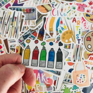 Art Stickers, Painting Stickers Random Sticker Packs 10/20/50 Pieces, NO REPEATS, Waterproof, Fade Resistant, Free Shipping image 2