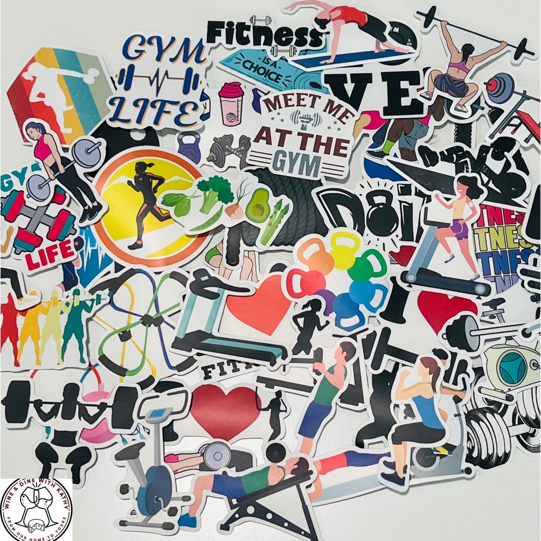 Get Fit Sticker Fitness Stickers, Workout Stickers, Gym Stickers Random Sticker Packs ...
