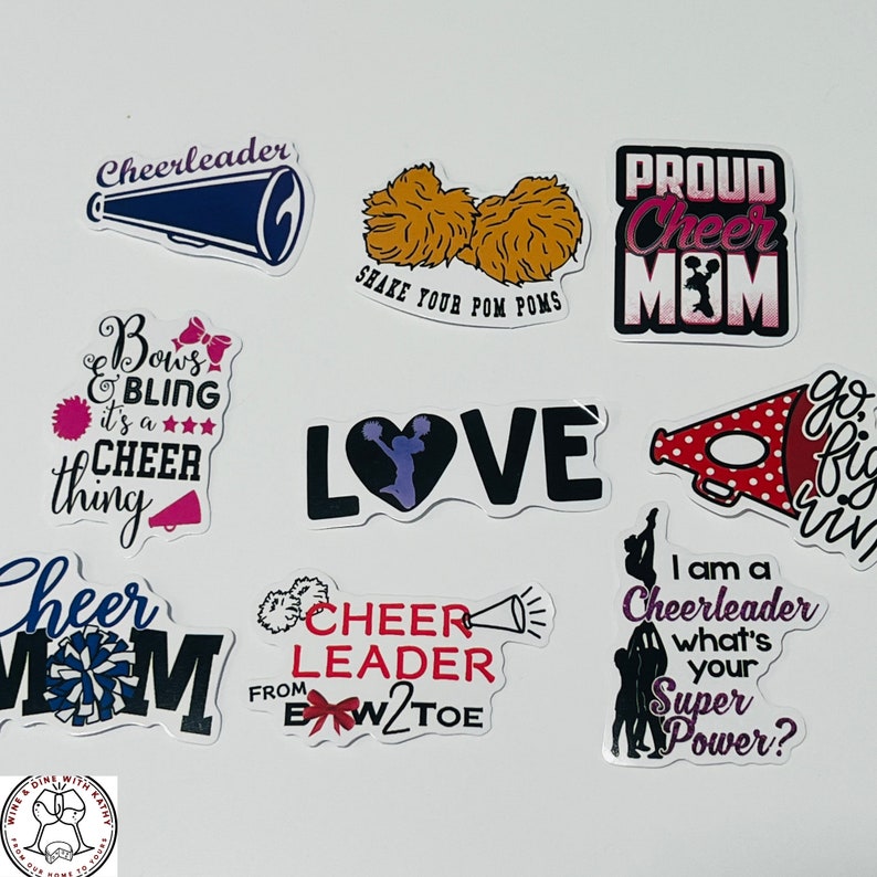 Cheer Stickers, Cheerleading Stickers, Cheer Random Sticker Packs 10/20 ...