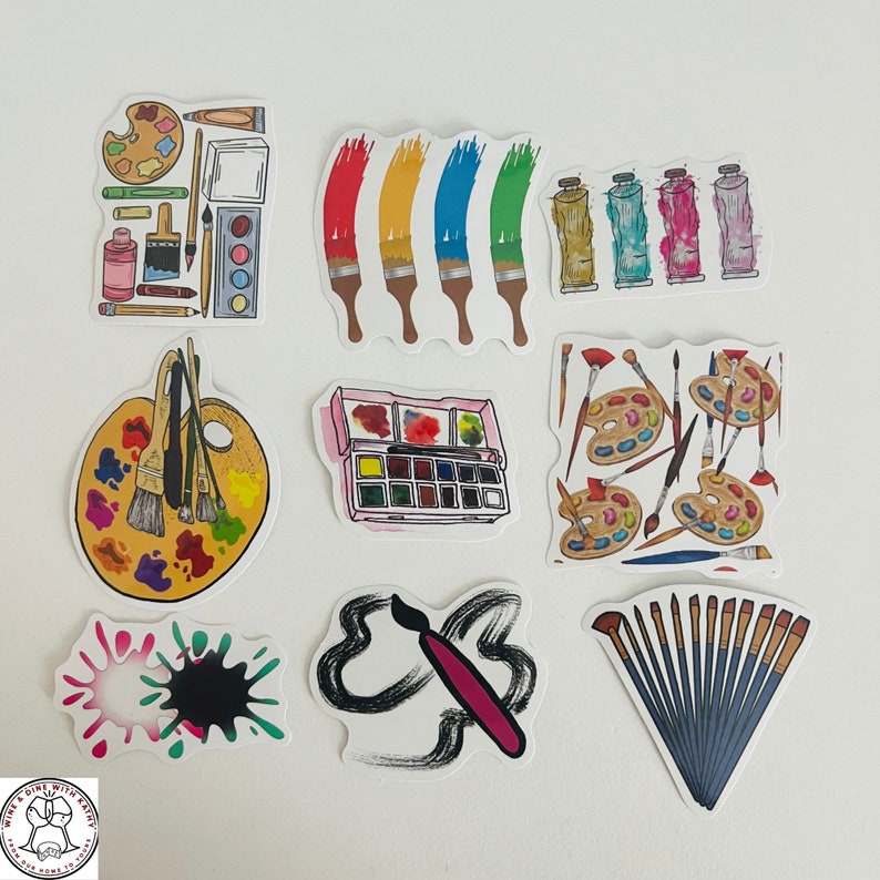 Art Stickers, Painting Stickers Random Sticker Packs 10/20/50 Pieces, NO REPEATS, Waterproof, Fade Resistant, Free Shipping image 5