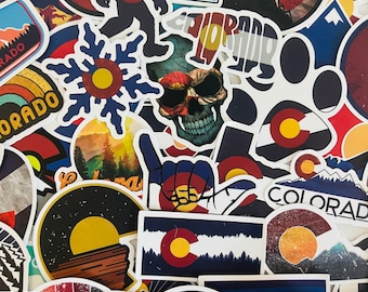 Colorado Stickers, Colorado State Stickers, Random Sticker Packs 10/20/50 Pieces, NO REPEATS, Waterproof, Fade Resistant, Free Shipping