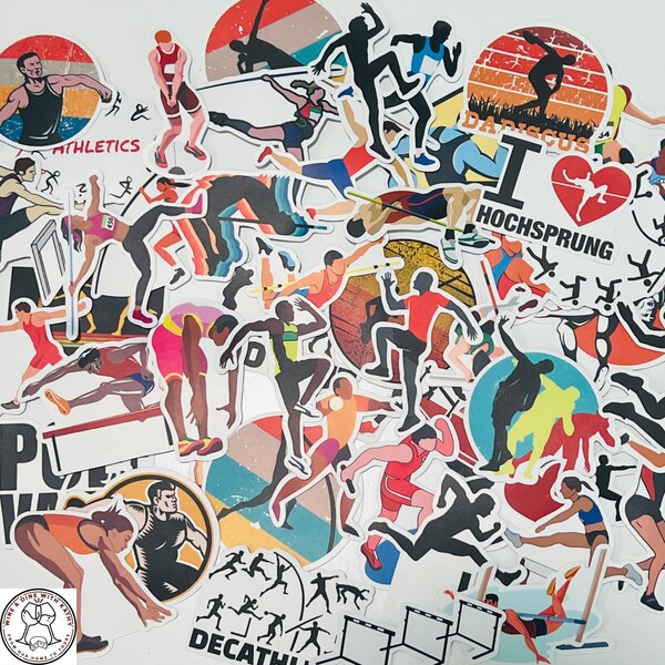 Track and Field Stickers Etsy