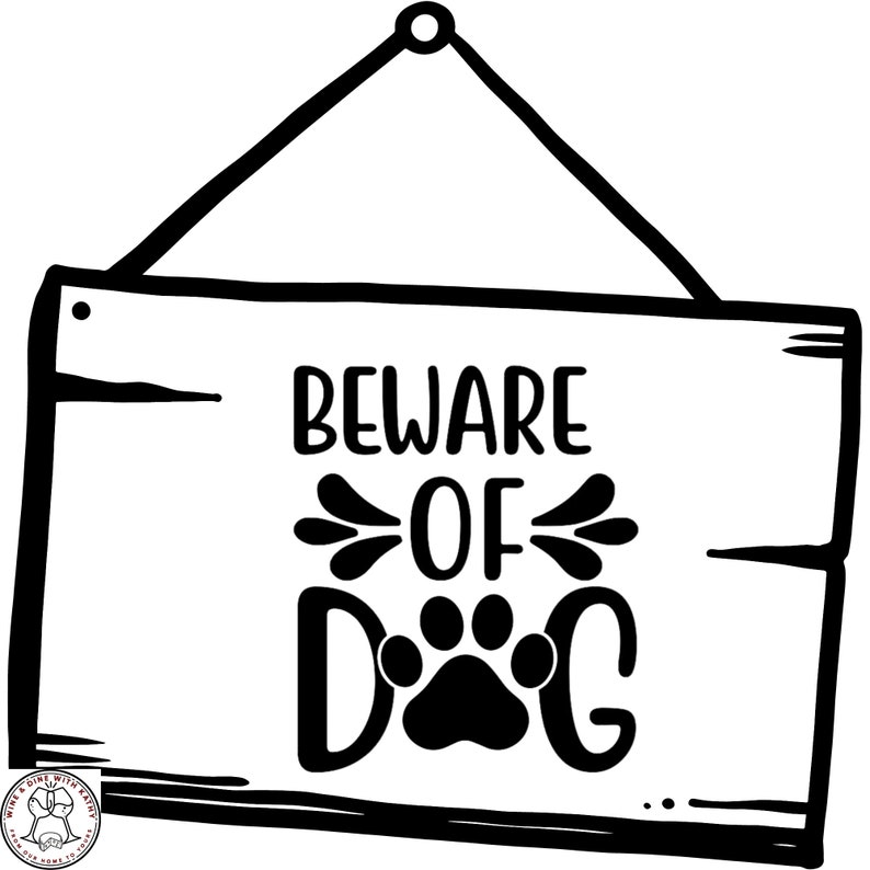 Beware of Dog Decal, Dog Warning Decal, Beware of Dog Window Sign ...