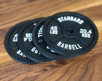 Barbell Coaster, Weightlifting Coaster, Fitness Gift, Gym Decor, Workout Enthusiast Gift, Fitness Coaster Set, Gym Lover Drink Coaster 4 pk