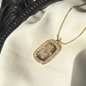 Gold Hamsa Hand Necklace, Fatima Hand Pendant, Dainty Protection Jewelry, Evil Eye Amulet Gift
