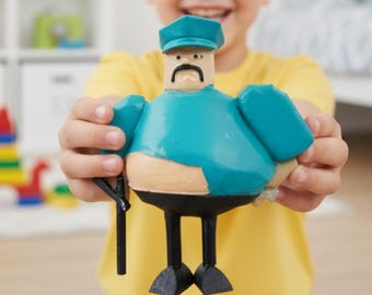 ROBLOX Police Meme Figure 3D Printed Police Chracter - Birthday Kids Gift Gamer Forsaken