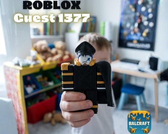Roblox FORSAKEN Figure Guest 1377 Captain Figure Black&Gold Gamer Birthday Gift