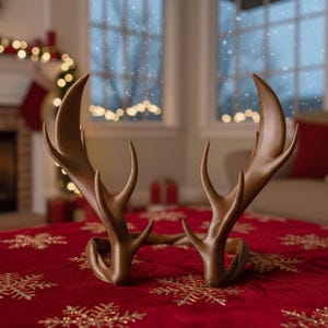 Noel Christmas Antler Headcrown for Cosplay, Festive Deer Antler Crown, Holiday Party Headband
