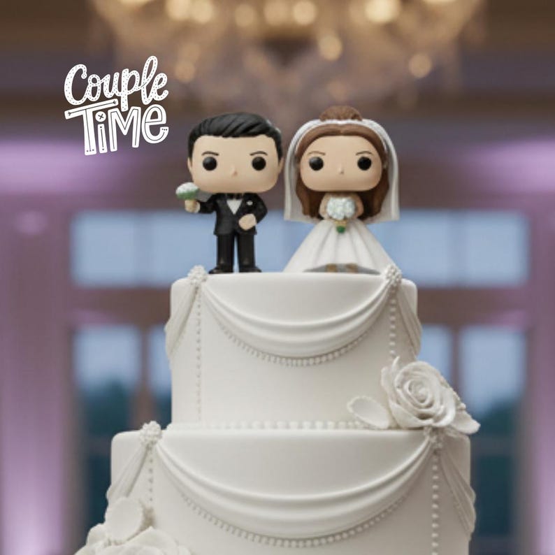 Custom Funko Style Bride Groom Wedding Cake Topper – Personalized ...