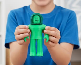 Figura de judías verdes impresa en 3D, personaje de avatar de Robox - Pastel de cumpleaños