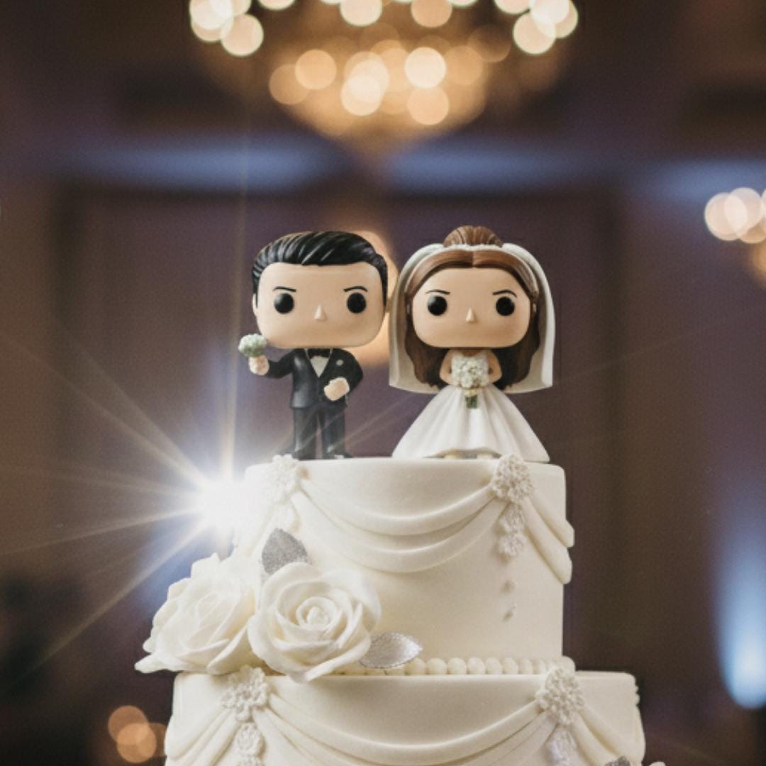 Custom Funko Style Bride Groom Wedding Cake Topper – Personalized ...