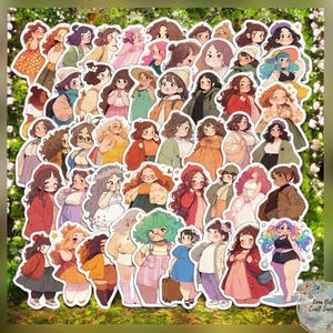 50 stuks mollige modestickers voor meisjes
