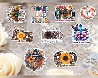 2 or 6 Pieces - Christian Religious Bible Faith Wisdom Resin Planar Flatbacks, DIY Crafts