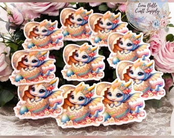 2 or 6 Pieces - Baby Dragon Resin Planar Flatbacks, DIY Crafts