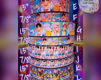7/8" or 1.5" Inspired Kpop Ribbon