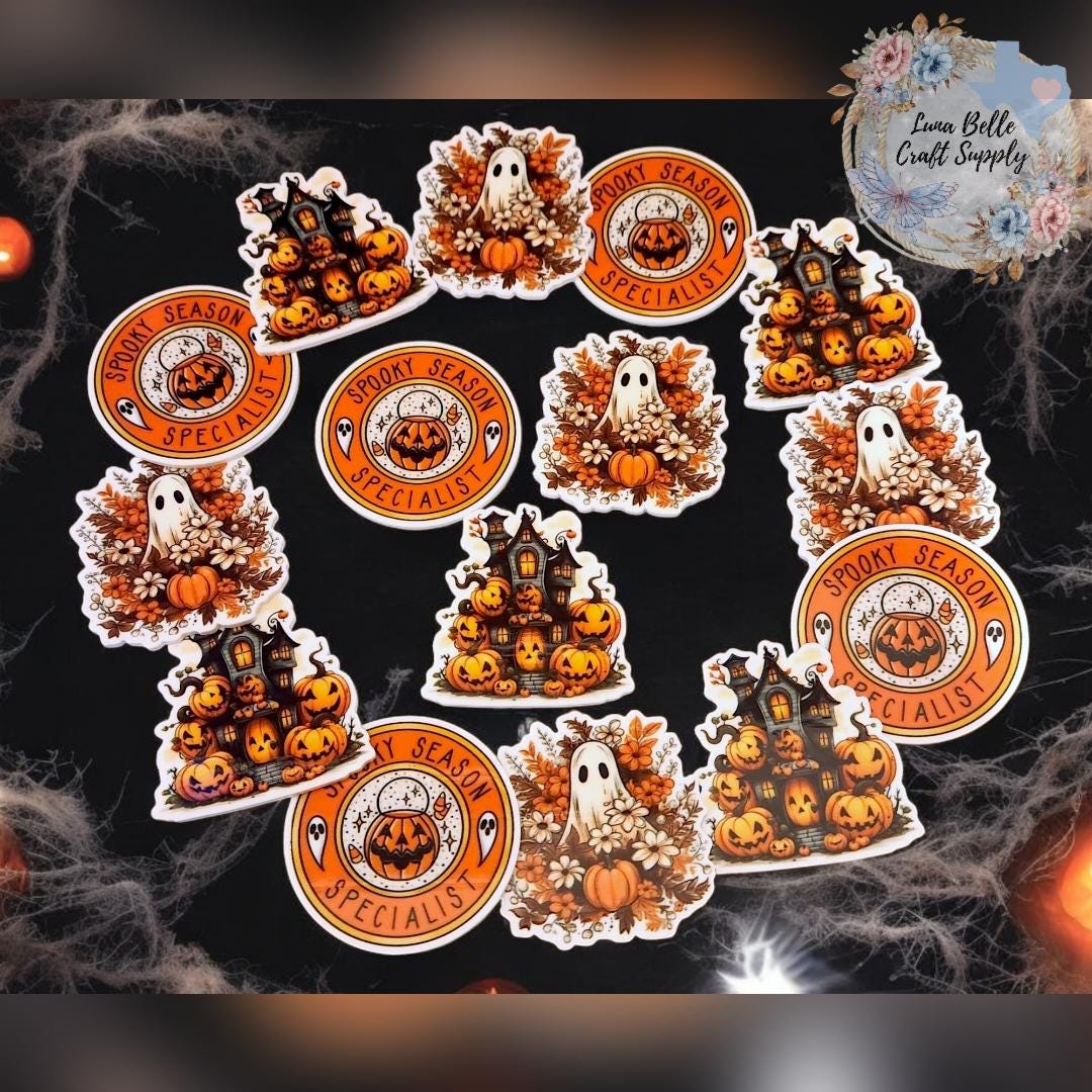 2 or 6 Pieces - Halloween Ghost Haunted House Resin Planar Flatbacks, DIY Crafts