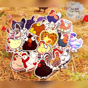 50 stickers pour les amateurs de coq de poulet