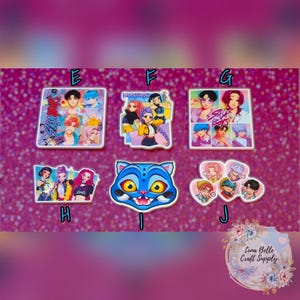 2 or 6 Pieces - Inspired Kpop 40mm Resin Planar Flatbacks, DIY Crafts