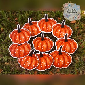2 oder 6 Stück - Kürbis Herbst Herbst Harz Flachboden Flachboden, DIY Handwerk