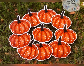 2 or 6 Pieces - Pumpkin Fall Autumn Resin Planar Flatbacks, DIY Crafts