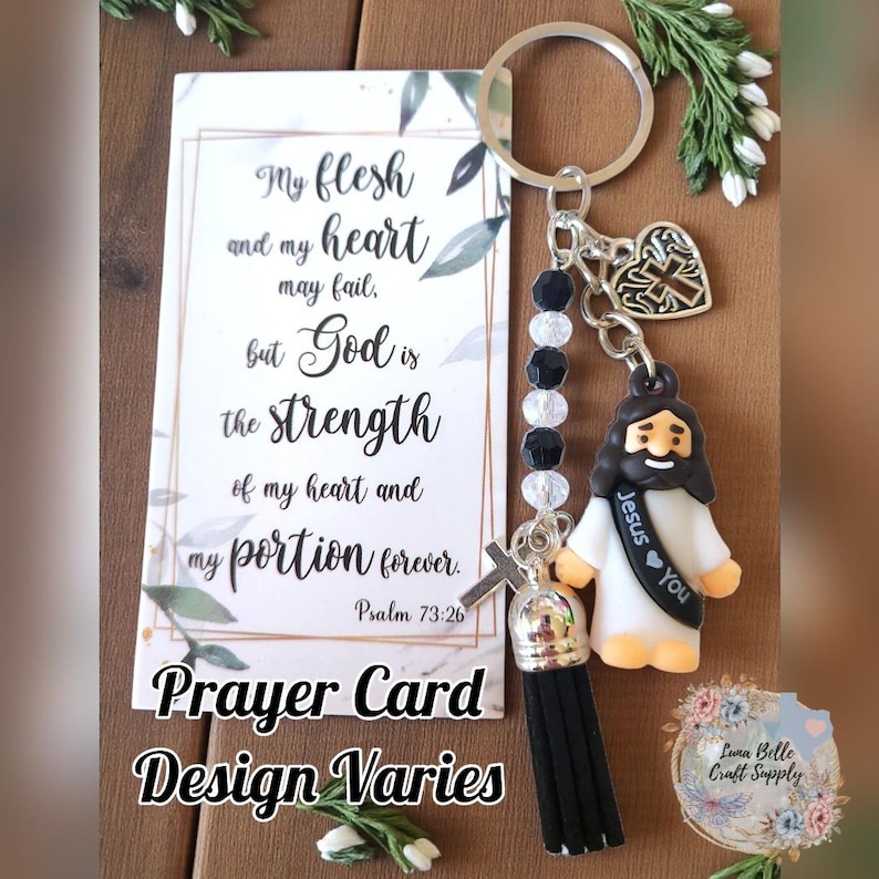 Jesus Keychain. Faith Keychain. Prayer Card. Christian Gifts. Purse ...