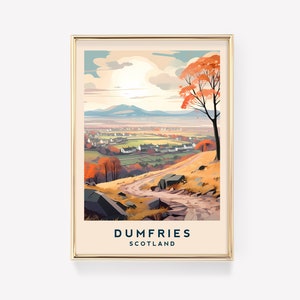 Dumfries Reisedruck | Schottland Reise Poster | Schottland Poster | Dumfries Poster | Reise-Druck