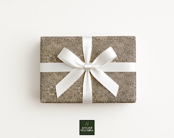 William Morris Wrapping Paper, Vintage Floral Wrapping Paper, Botanical Gift Wrap,  Retro Inspired Gift Wrap, Timeless Floral Motif