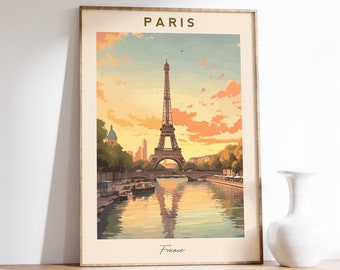 Impresión de viaje de Francia / Cartel de viaje de Francia / Arte de la pared de Francia / Cartel de Francia / Decoración de Francia / Impresión de París / Impresión de viaje vintage