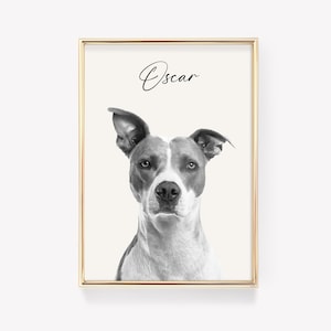 Custom dog portrait, Pet memorial gift, Pet portrait, pet loss gift, Dog painting, cat portrait, pet gift, watercolor pet, Pet mom gift