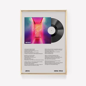Custom Lyric Print | Vinyl Lyric Print | Song Wall Art | Custom Lyric Poster | Custom Album Print | Favourite Song Print