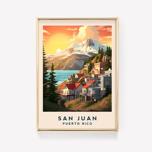 Cartaz de viagem de San Juan | Decoração de viagem de Porto Rico | Cartaz de Porto Rico | Impressão de San Juan | Impressão de viagem