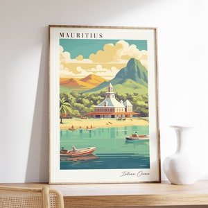 Mauritius Wall Art | Mauritius Travel Print | Mauritius Decor | Indian Ocean Travel Print | Indian Ocean Print | Mauritius Artwork